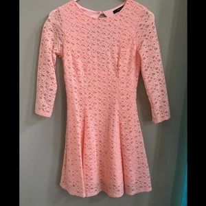 SOLD Light pink lace skater dress